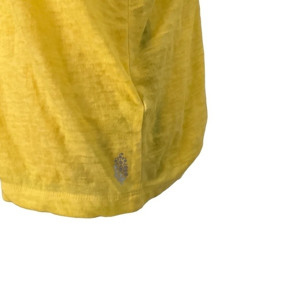Free People FP Movement Yellow Short Sleeve T-Shirt Sz XS Summer Sheer Beach - Picture 3 of 10